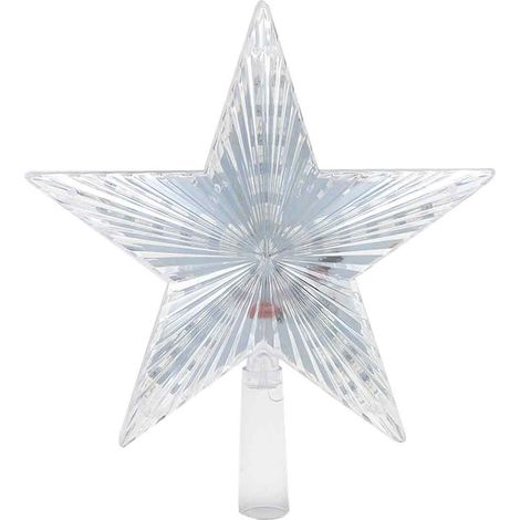 Étoile Lumineuse Pour Sommet D Arbre De Noël - 22 Cm - 31 Led - Usage Intérieur Et Extérieur - Bleu (1/5)