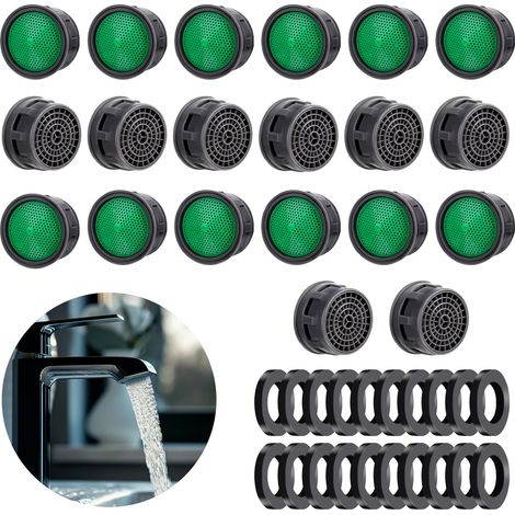 20 Pièces Mousseur Robinet,Brise Jet Robinet,Embout Robinet Cuisine Filtre Robinet Anti Calcaire Filtre Eau Robinet Mousseur Robinet Cuisine Embout Aérateurs Pour Robinet Économiseur (1/5)