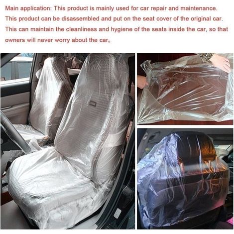 Housses de protection - Non spécifié - Jetables - 100 pièces - Transparent - 140x80cm (1/4)