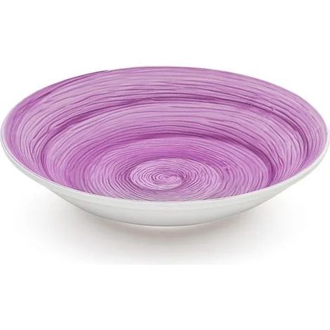 Mauve tiefes Handbemaltes Keramikteller Ø 23,5 cm