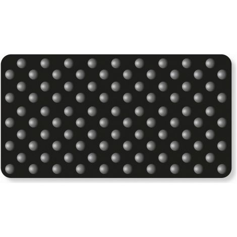 Décoweb – Dalle podotactile PMR – ERP – Noir – Accessibilité pour malvoyants – Repères tactiles au sol – Dalle pour milieu industriel (1/3)