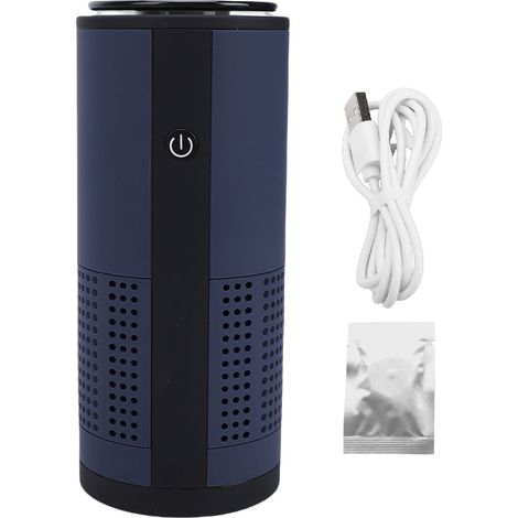 Ortviai Purificateur d’Air Portable pour Voiture, Chambre, Bureau – Filtre à Particules et Anions, Déodorisant USB, Bleu Foncé