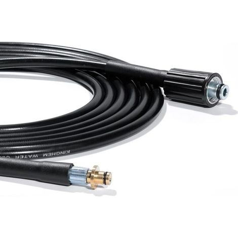 Tuyau de rechange 6 m pour nettoyeurs haute pression Kärcher série K Kärcher K2, K3, K4, K5, K7, ancien modèle Click 14 mm x M22 femelle - Raccord rapide pour rallonge de nettoyage à l'eau (1/4)