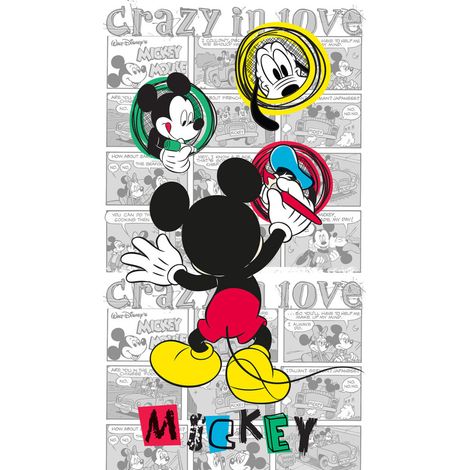 Voilage taille L Mickey Mouse le peintre de Disney 140CM X 245CM (1/3)