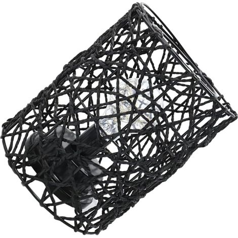 Lampe de table en fer tressé de style nordique, lampe de bureau rustique en fer noir pour la décoration de la chambre et du salon (1/5)