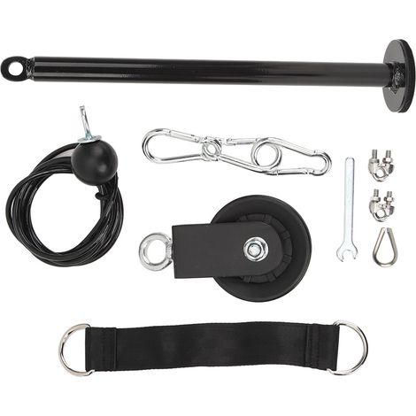 Système de poulies pour poids et câbles, système de poulies pour haltères, système de poulies pour levage de charges, équipement de fitness à domicile à monter soi-même (1/5)