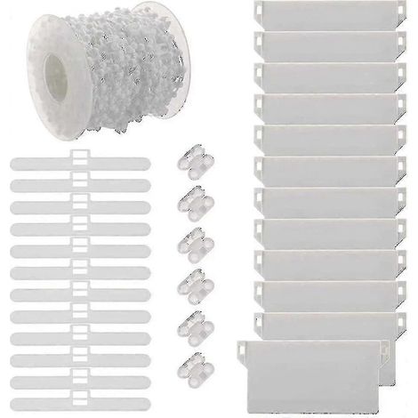 Kit de réparation pour stores verticaux, accessoires pour stores verticaux, connecteur de chaîne en plastique, connecteur supérieur, lamelles de lestage de 89 mm (1/5)
