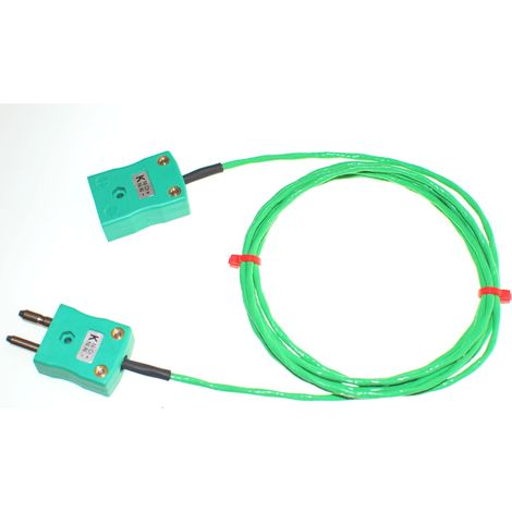 Cordons prolongateurs et thermocouples type K RS PRO, 3m, Blindé, temp. max. 260°C, gaine PFA ( Prix pour 1 )
