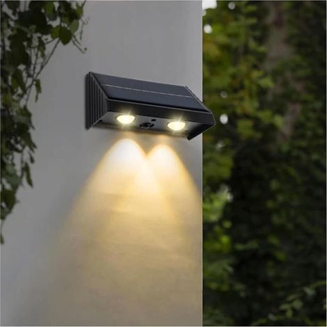 Applique Led Luce Calda 3 Watt Pannello Solare 5v Lampada Da Parete Esterno Ip65 (1/4)