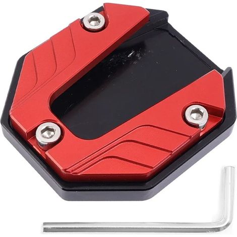 (Rouge, 1 pièce) Extension de béquille latérale pour moto, en alliage d'aluminium, accessoire universel maxpower (1/4)