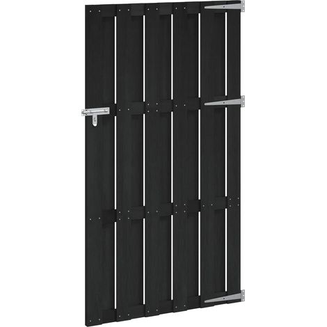 vidaXL Cancello da giardino 100 x 180 cm WPC e Alluminio Nero