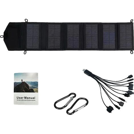 Panneau Solaire, Capacité de 1000W, Design Portable et Pliable, 6 panneaux solaires pliants (1/2)