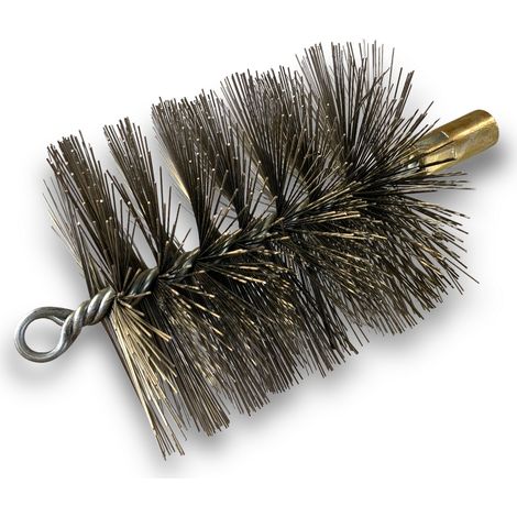 Brosse à tube PRO INOX Ø 100 mm Raccord M12175 femelle Ame en acier torsadé Nettoyage brossage tube et canalisation Kibros 41SCI100