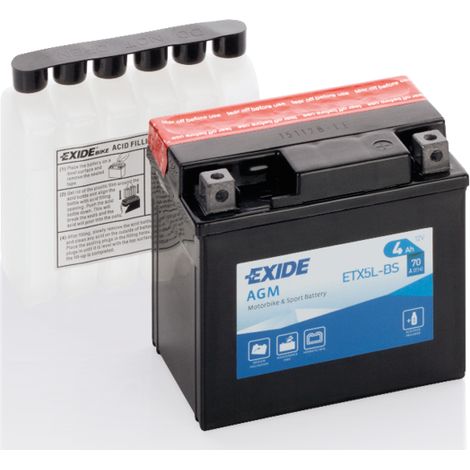 Batería Tudor YTX5L-BS para moto AGM Hermética Exide
