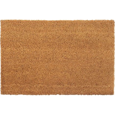 Tapis de porte-Paillasson naturel 50x80 cm fibre de coco touffeté 499841 (1/5)