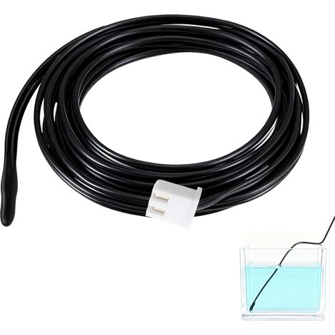 10K NTC Sonde Temperature Poele a Granule, 1m Capteur Thermorésistant, Sonde Étanche pour la surveillance de la température de l’air en climatisation et en serres (1/5)