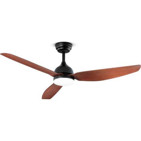 Ventilatore da Soffitto con luce Perenz 7189 N CT Nero - Ø 132 cm, 3 Pale, 6 Velocità, Motore DC 40W, Silenzioso (1/2)