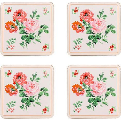 Cath Kidston Archive Rose Set of 4 Cork Backed Coasters (1/4)