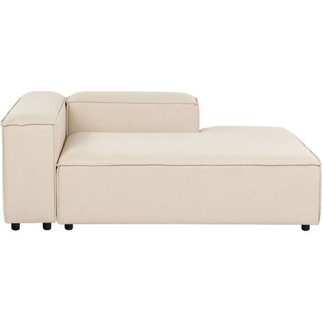 Left-Hand Chaise Lounge ARDAL Fabric Beige