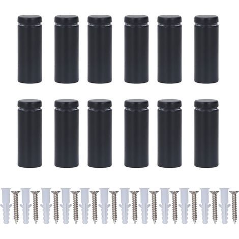 Kit de fixation murale publicitaire de 12 vis d'écartement en acier inoxydable 19 x 50 mm (1/4)