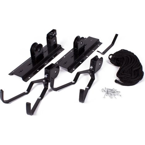 Support de suspension pour vélo au plafond, crochets réglables, capacité de 20 kg, rangement peu encombrant (1/3)