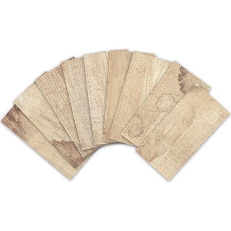 27pcs Stickers Carrelage Rectangulaire Auto-adhésif en PVC Autocollant en Tuile Imperméable Effet 3D Carreaux Adhésif pour Salle de Bain Cuisine 20x10cm Marron (1/5)