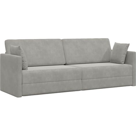 Maison Exclusive - Boden-Sofa-Bett Hellgrau 213 x 70 x 77 cm Samt