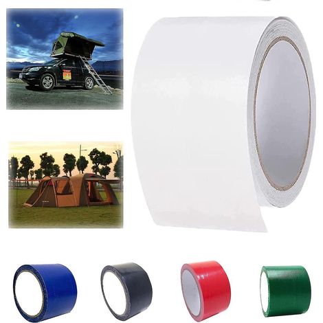 1 Rolle hochklebendes Klebeband für Planen, universelles Reparaturklebeband für Planen, Markisen und Zelte – 5 m – Weiß