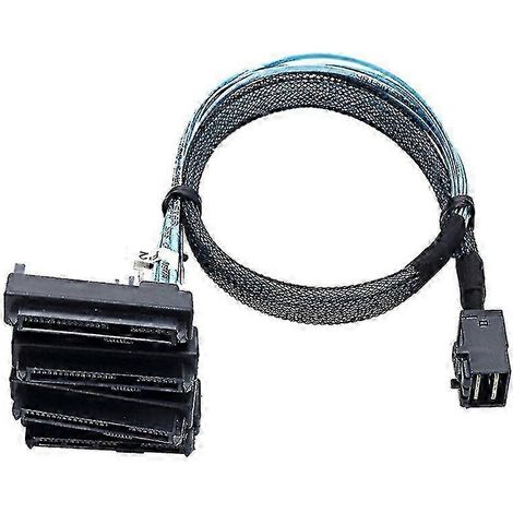 Câble SAS haut débit pour serveurs : SFF-8643 vers 4x29 broches SFF-84823.33TF, 1 mètre (1/5)