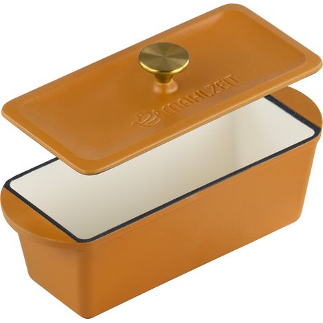 Mahlzeit Cocotte en fonte avec couvercle émaillée, 3 litres, Sunny Orange, faitout, cocotte à rôtir