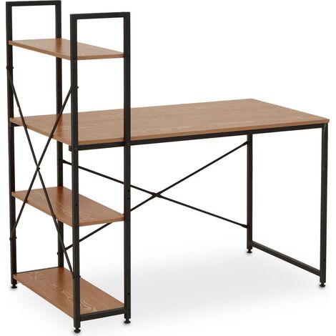 Premier Housewares Laxton Red Pomelo Desk With Shelves (1/5)