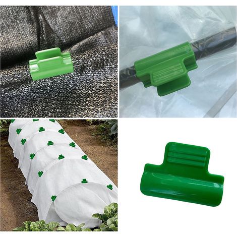 Gewächshaus- und Pflanzenclips, Gartenstützen, aus ABS-Kunststoff, Durchmesser 11 mm, 16 mm, 19 mm, in Grün, Orange, Blau, 10er-Packung (1/3)