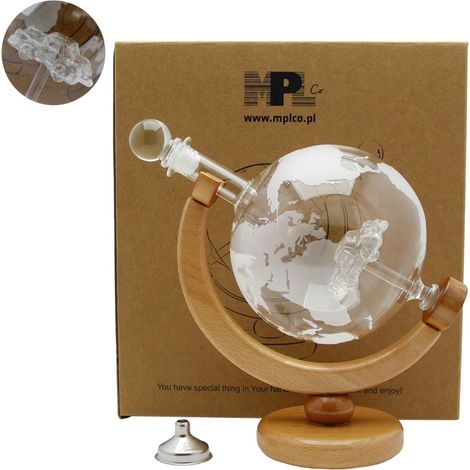 Jarra de cristal con forma de globo para whisky, regalo de alcohol para cumpleaños o santo. (1/5)