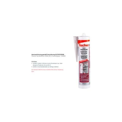 Fischer sigillante siliconico DSSA 310 ml grigio sanitario - 512209 (1/3)