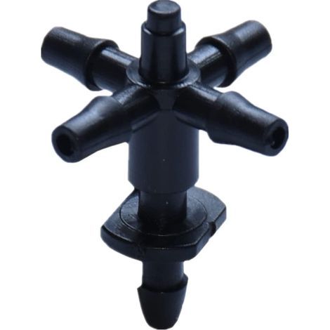 CCYKXA 10Pcs Drip Irrigation Connector 3/5mm Hose 1/8" Barb 5 Way Drip Irrigation Connectors Arrow Adapter Automatic Water Splitters