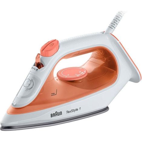 Braun TexStyle 1 SI 1009 Ferro a Vapore Piastra Antiaderente 1900 W Arancione Bianco (1/4)