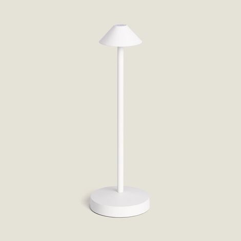 Lampe à Poser LED Portable Extérieure Métal avec Batterie Rechargeable Magatzi Blanc