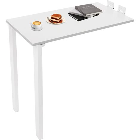 Table de Salle à Manger Pliante Murale multifonctionnelle • Plan de Travail Rabattable 75x40 cm avec Supports métalliques • Idéal pour Les Petits espaces (Cuisine et Salle à Manger) (1/5)