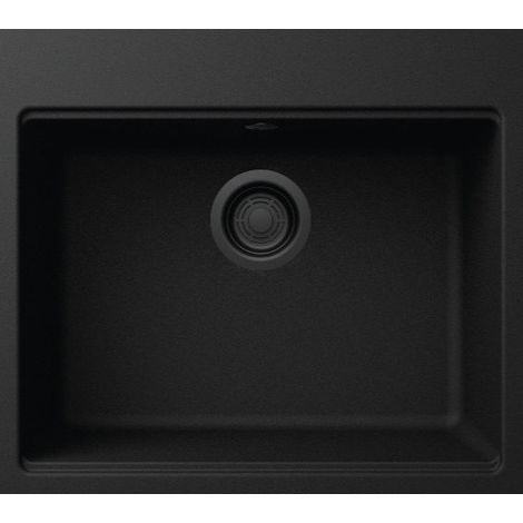 Elleci Time 105 Total Black LG210540BKM Lavello da Incasso Granitek Nero Monovasca 57x51 cm