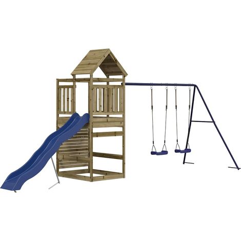 Aire de jeux d'extérieur bois de pin imprégné (1/5)