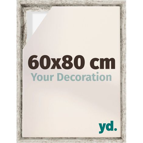 Your Decoration - Cadre flottant - Blanc Vintage - Cadre en caisse américaine pour toile sur chassis - MDF - Lyon (1/5)