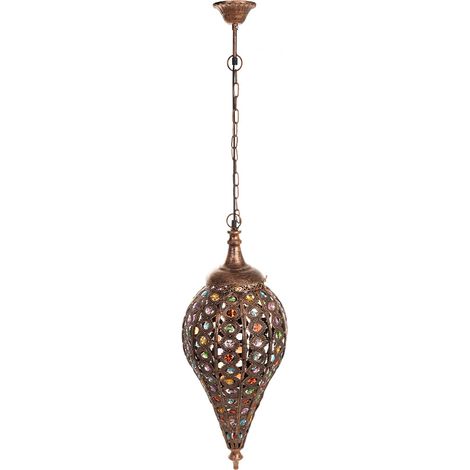 Lámpara de metal cristal acrilico de colores D30x68h cm (1/5)