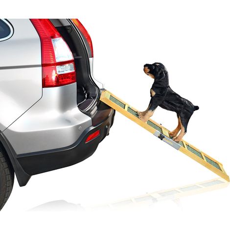 Melko Hunde Auto Einstiegshilfe Hunderampe Teleskop Einstiegshilfe Hundetreppe 