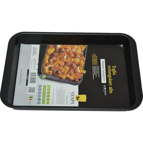 Teglia Sfornatutto Pizza Lasagnera in Alluminio Alta 43 x 30 x 5 cm (1/3)