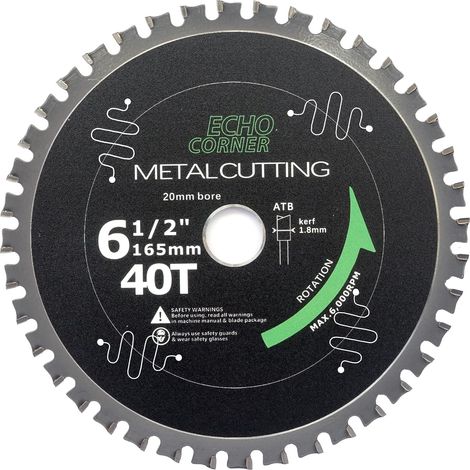 Lame de scie circulaire en métal 165x20 pour métal, acier, aluminium, bois, lame de scie multiple 165mm lame de scie circulaire compatible 165x20 (1/5)