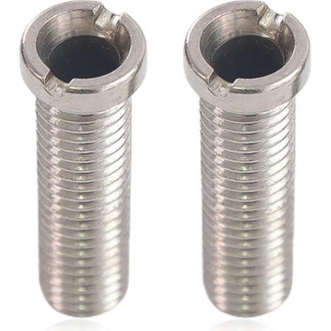 Deux vis creuses en acier inoxydable argenté (1,51,54,5cm) pour une utilisation avec des accessoires de vidange d'évier de cuisine. (1/5)