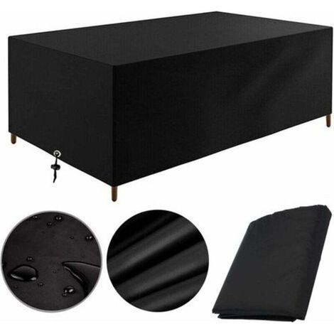 Housse Salon de Jardin 200x100x75cm Protection Bache Table de Jardin Mobilier Extérieur Imperméable Coupe-Vent Anti-UV Résistant Au Froid Housse de Meuble Tissu Oxford (200x100x75cm) (1/5)