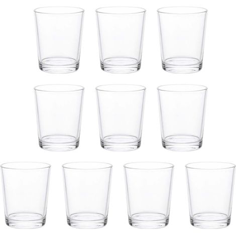 Lot de 10 Photophores en Verre, Bougeoirs Verre Transparent, Porte Bougie Chauffe Plat, Photophore Décoratif, Mariage, Anniversaire, Fête, Noël, Décoration De Table (1/5)