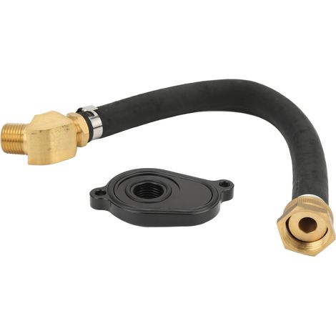 Kit de rinçage du refroidisseur d'huile avec adaptateur en aluminium anodisé, remplacement pour Ford Powerstroke 6.0L 2003‑2010 (1/5)