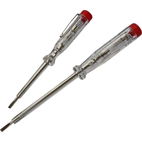 H+H Tools 45200 45500 VDE - Tester standard 45200/45500, tester di tensione/fase fino a 250 V, 2 pezzi, testato GS 0680, prodotto in Germania, trasparente/rosso, 140 mm/190 mm (1/5)